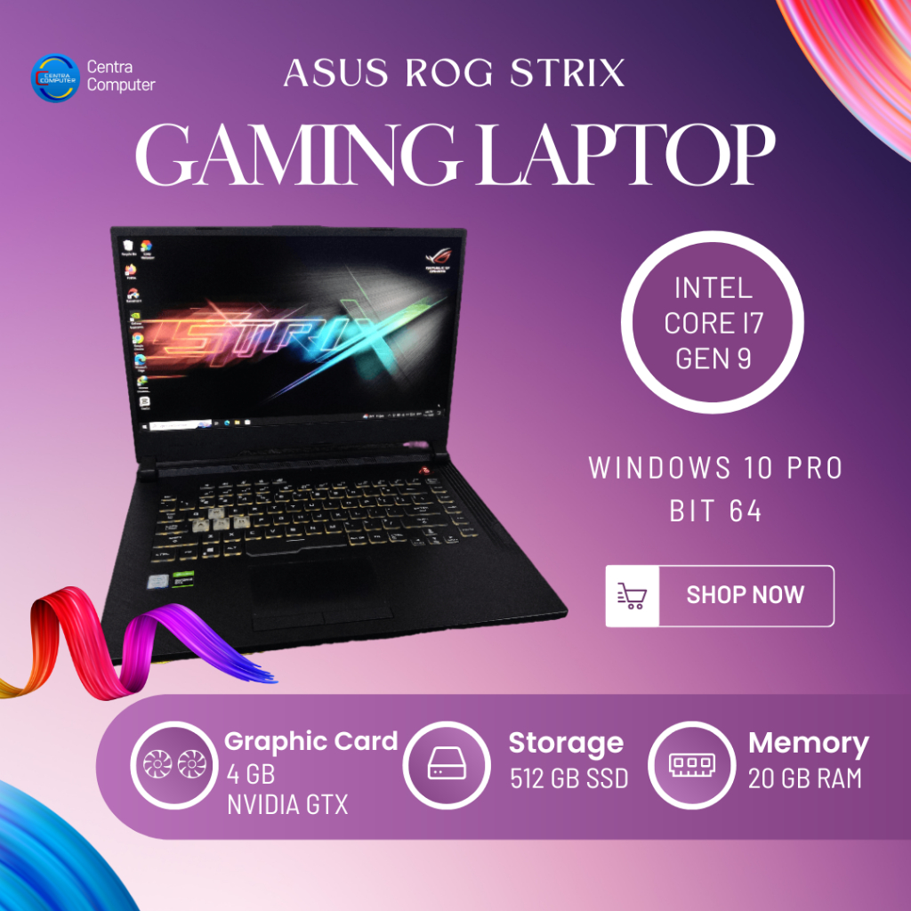 Asus Rog Strix Laptop Gaming  Intel Core i7 Gen 9