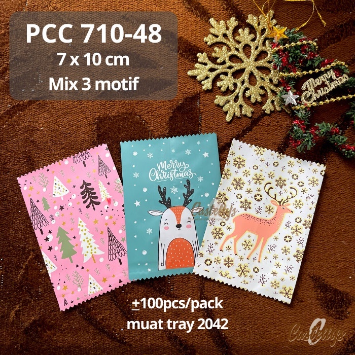 Plastik Cookies Natal PCC 710-48 Kue Kering Nastar Nougat Christmas