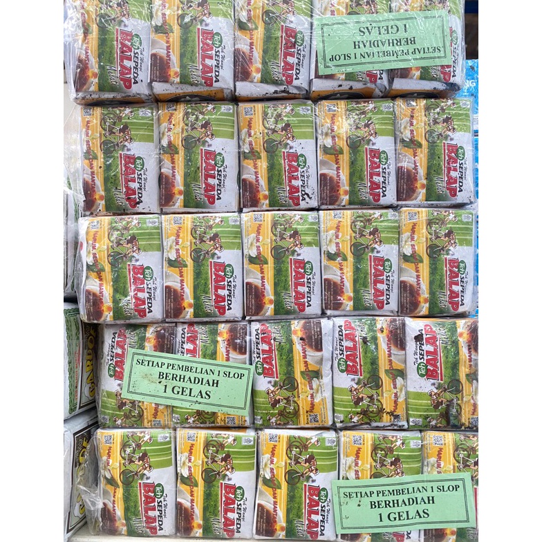 

65 Teh Sepeda Balap Melati teh tubruk hijau 1 slop tanpa gelas Harga ｀ー´