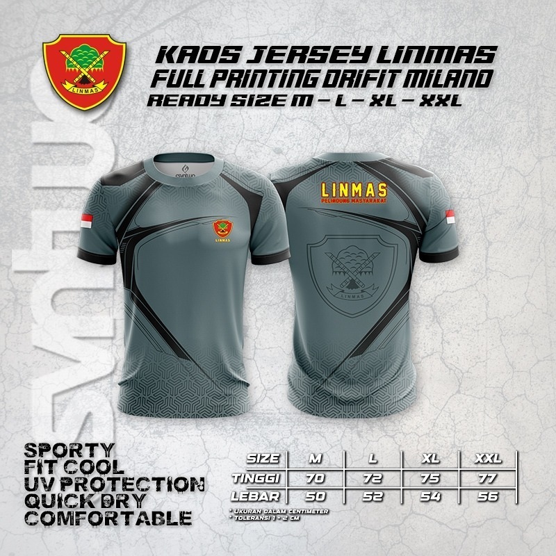 Kaos LINMAS Fullprinting / Kaos Jersey Linmas Fullprint /Kaos Linmas