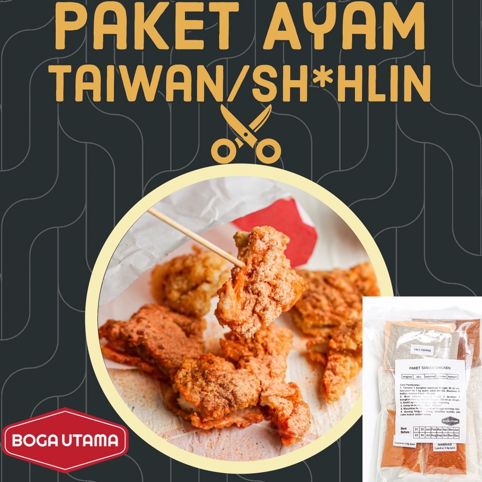 

[NKT] Paket Tepung Taiwan Chicken Murah Praktis Original BBQ Seaweed Komplit Grosir