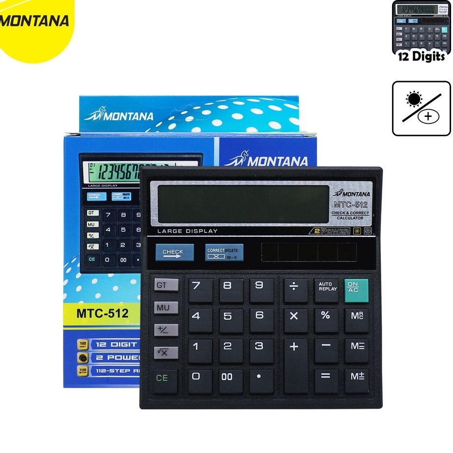 

Murah MONTANA Calculator / Kalkulator Montana MTC 512/ 12 Digits ➙➼✦❃