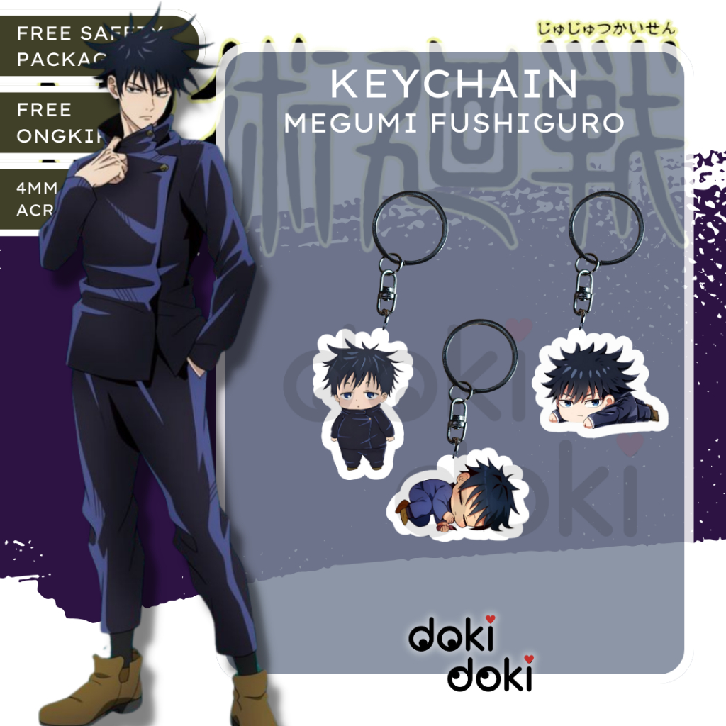 GANTUNGAN KUNCI KEYCHAIN ANIME MEGUMI FUSHIGURO JUJUTSU KAISEN