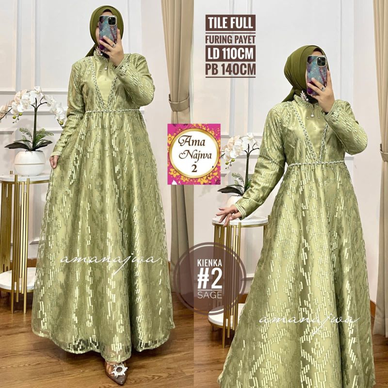 GAMIS KONDANGAN KIENKA 2 BAHAN TILLE//ARBA 3