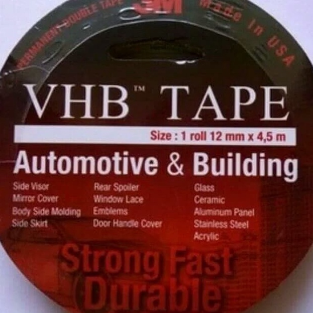 

Ready Stock Double tape 3M VHB 12mm x 4.5m Original produk 3M Kirim Langsung