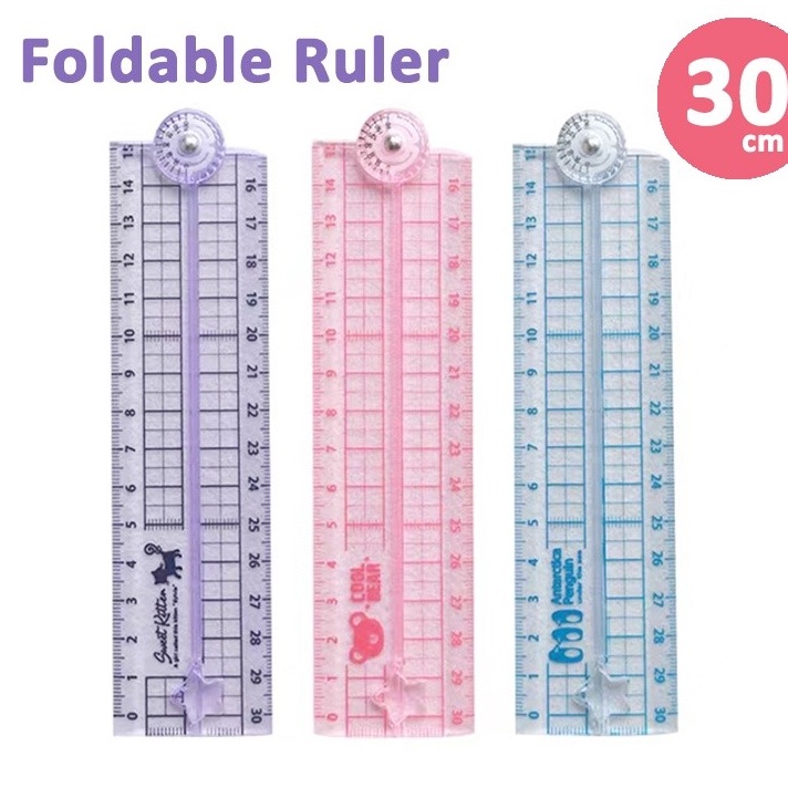 

Ready Foldable Ruler / Penggaris Transparan 30cm Dapat Dilipat Tidak Mudah Patah ✾✱