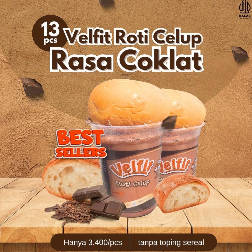 

68 1 DOS ISI 13 CUP ES ROTI CELUP VELFIT RASA COKLAT tbiov