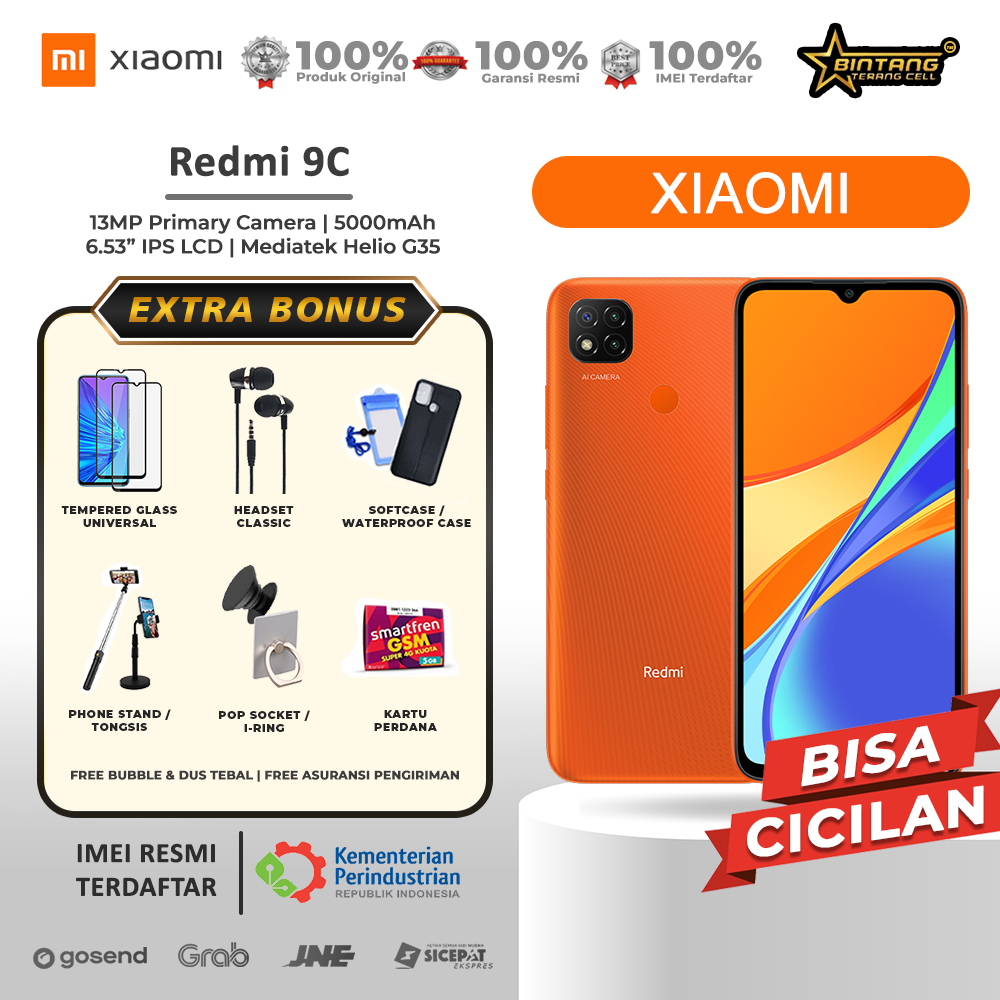 XIAOMI REDMI 9C RAM 4/64 GARANSI RESMI