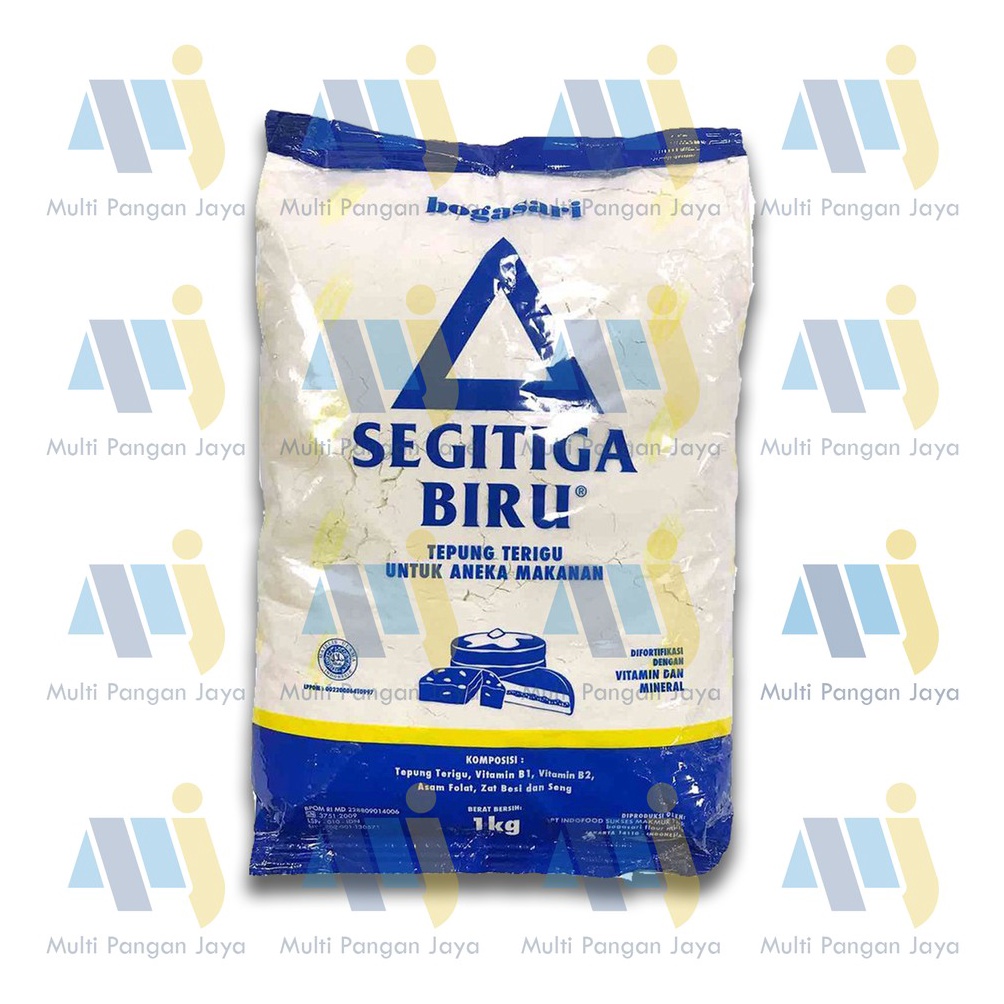 

[☁T12<] Tepung Terigu Protein Sedang SEGITIGA BIRU Kemasan 1 kg [104]