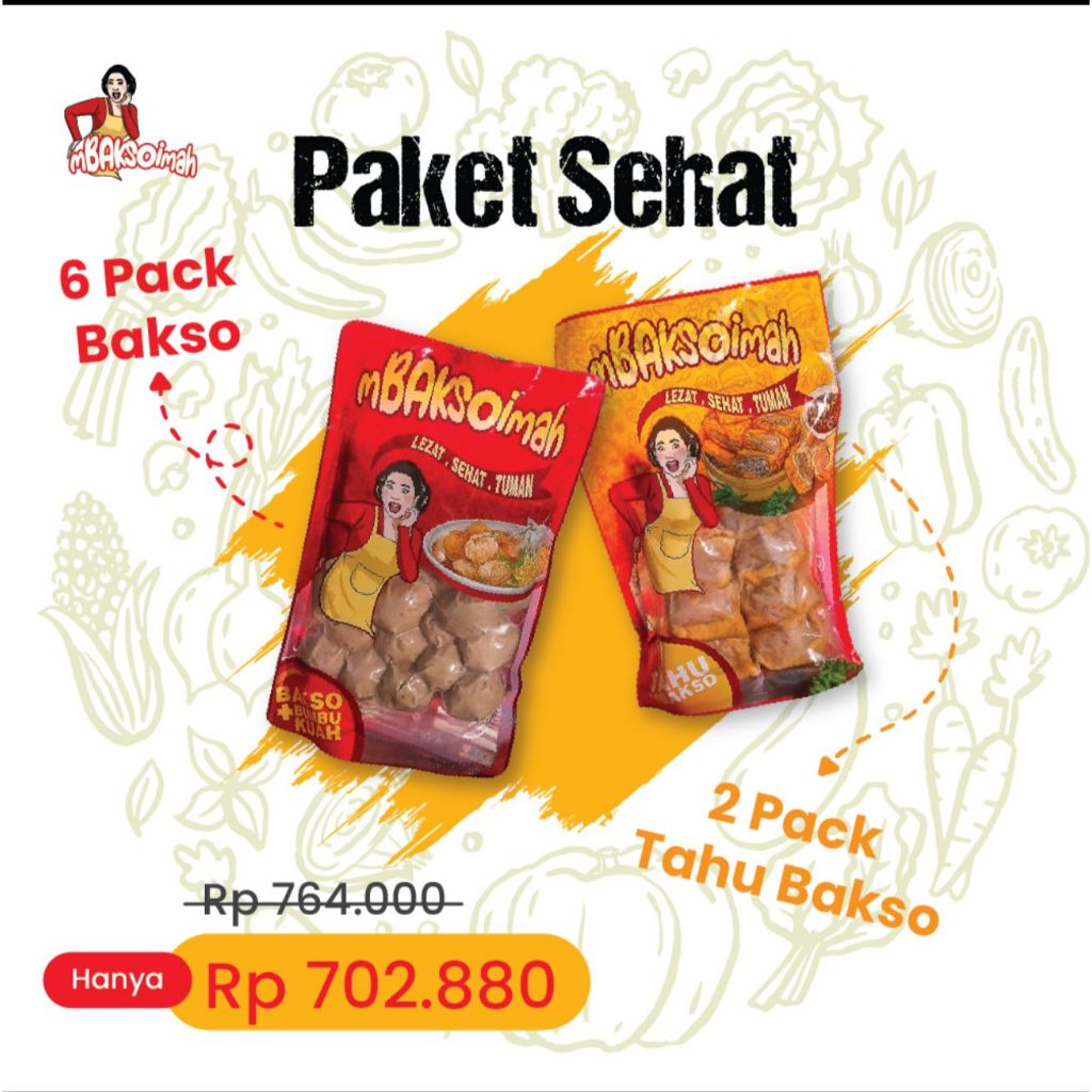 

mBAKSOimah Paket SEHAT (2 pack tahu bakso dan 6 bakso halus)