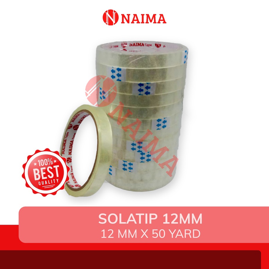

Terbaru (12 pcs) ISOLASI SOLATIP BENING / SELOTIP 12 mm 1/2 INCH x 50 YARD Terkini
