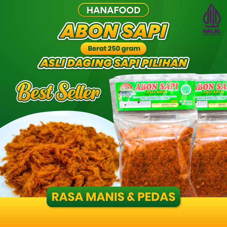 

[6GB] ABON SAPI ASLI SOLO 250gr | 100gr ABON SAPI RASA ORIGINAL DAN RASA PEDAS | A04 92