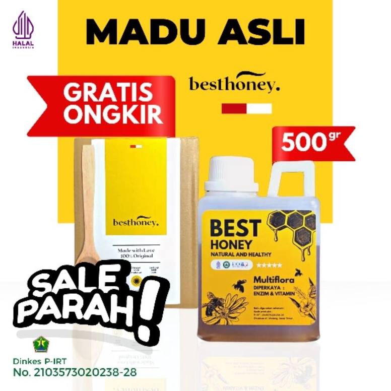 

QP56jk88 Best Honey - Madu Asli Madu Multiflora Original - 500gr 46
