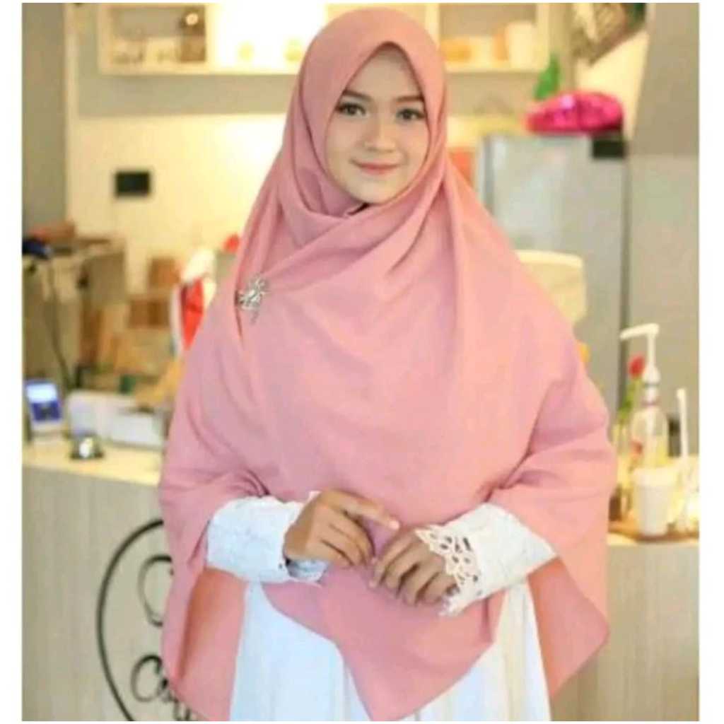 Jilbab Segiempat Wolfis / Woolpeach 150 x 150 Premium