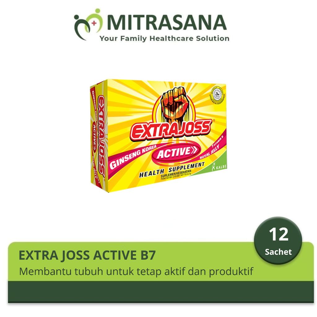 

Extra Joss Active B7 12 Sachet - Membantu Tubuh untuk Tetap Aktif dan Produktif