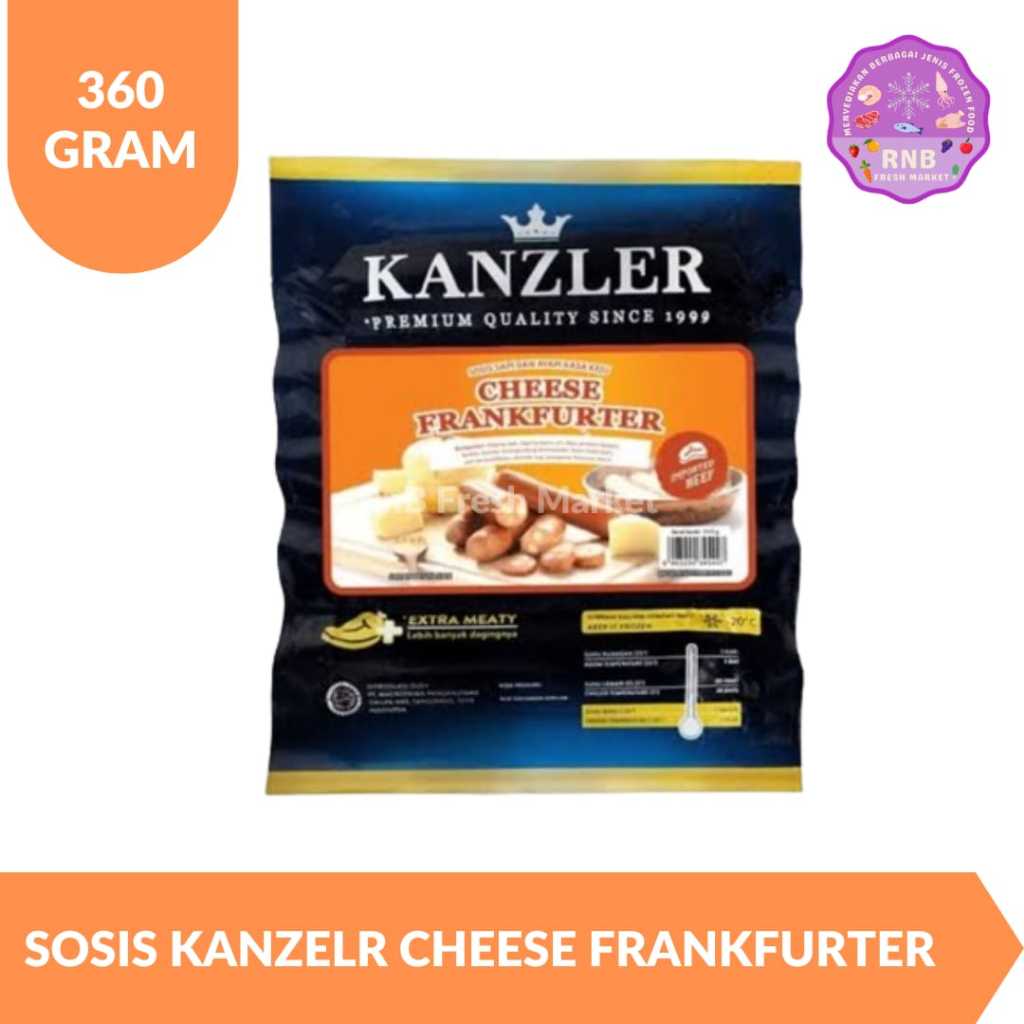

Sosis Kanzler Cheese Frankfurter Netto 360 Gram