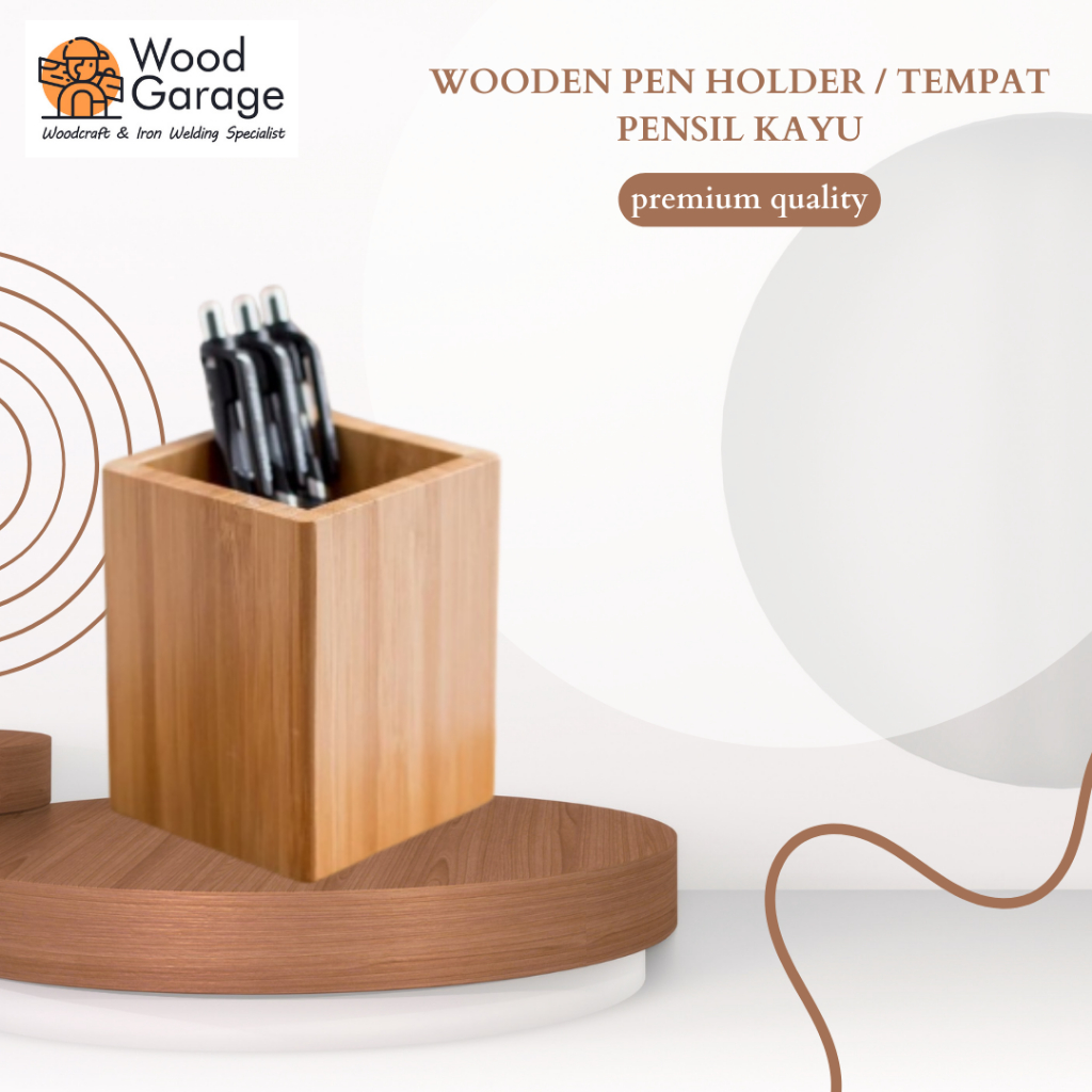 

Wooden Pen Holder / Tempat Pensil Kayu