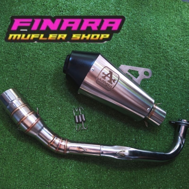 Knalpot ARROW inlet 38-50mm Nmax Beat Aerox Mio Vario125 Vario150 Vario160 Scoopy Adv Genio dll