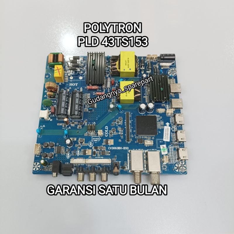 MB MAINBOARD POLYTRON PLD43TS153 PLD 43TS153 PLD43TS153U MOBO MODUL MESIN TV MOTHERBOARD