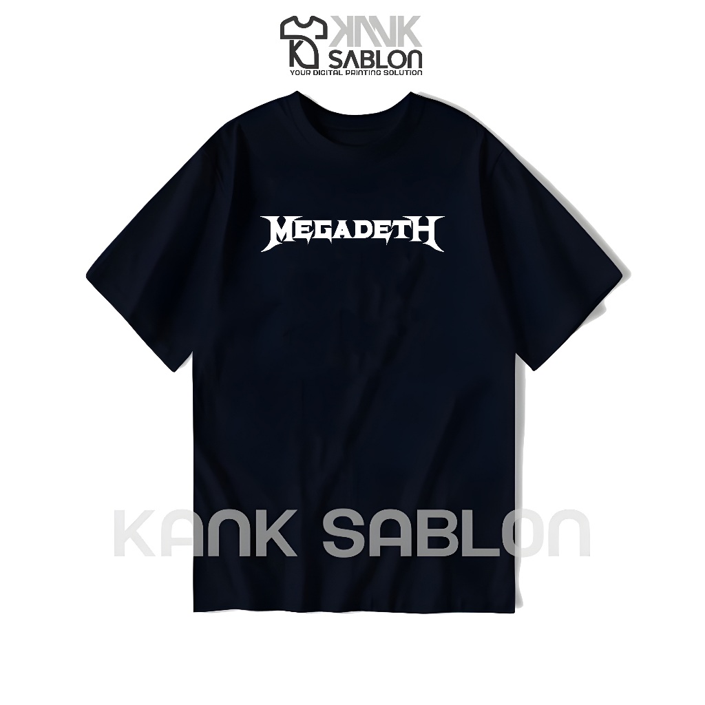 TYPE 13 - KANK SABLON - Kaos BAND "MEGADETH" - T-shirt MEGADETH - Kaos METAL - Baju ROCK - Kaos Band