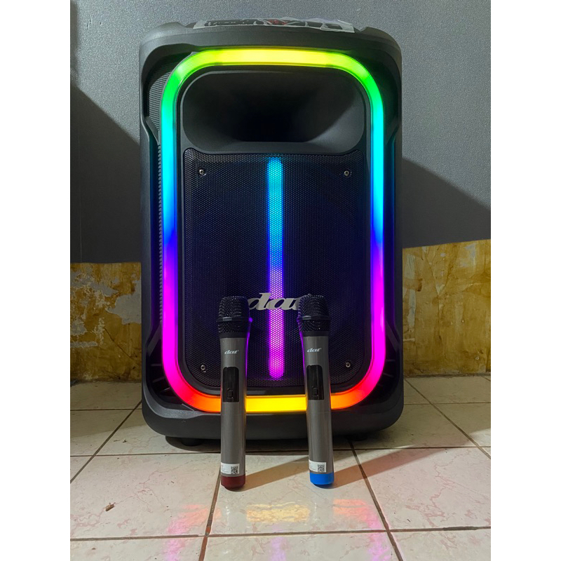 Speaker Dat Dt 1505 X2 15 Inch  Di gital free 2 mic wirelles