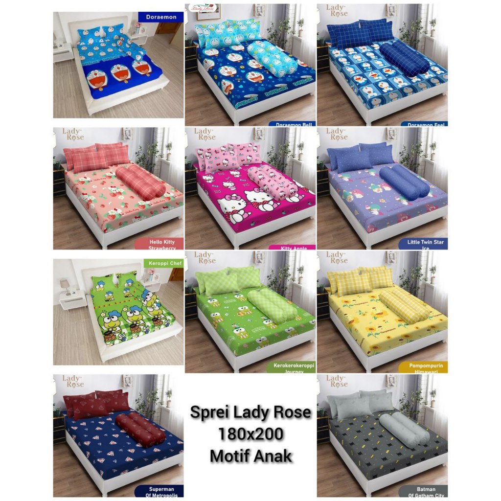 Sprei Lady Rose King 180x200 Motif Karakter Kartun Anak