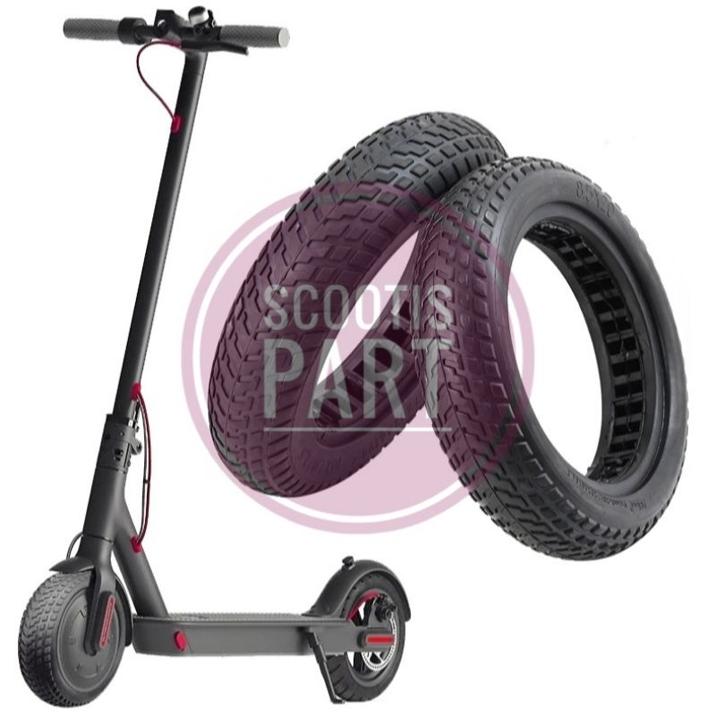 Ban Mati Solid Tire 10 x 2 Inch Skuter Listrik Xiaomi Mijia M365 Pro 1S Upgrade