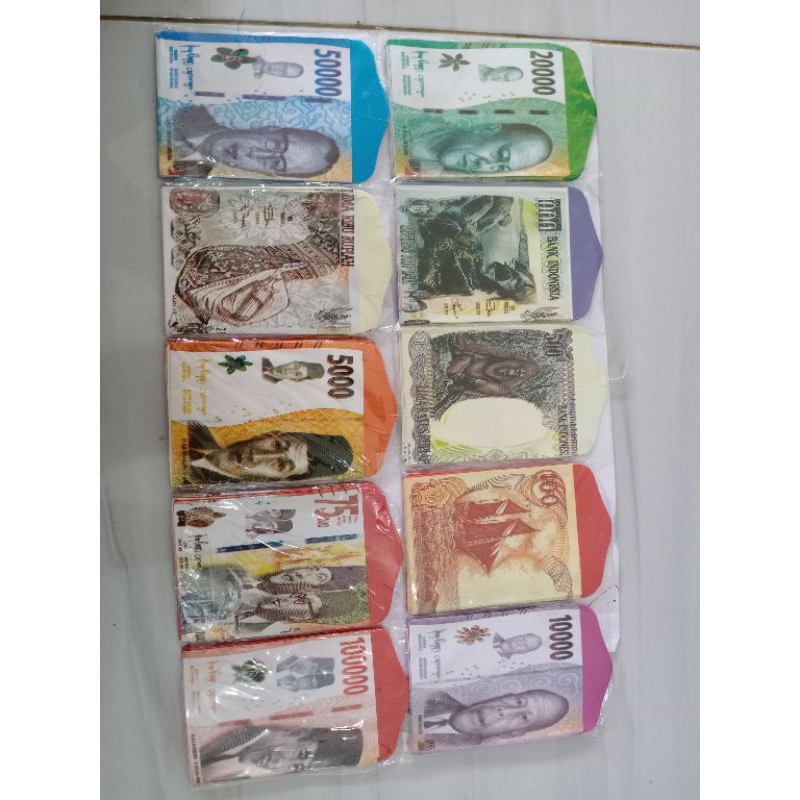 

Amplop lebaran motif Uang