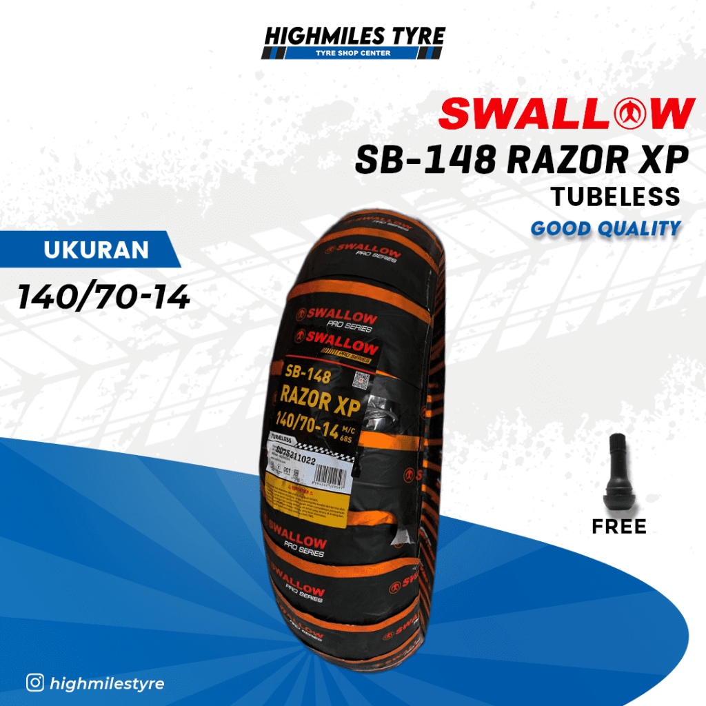 Ban Motor Swallow RAZOR SB-148 140/70-14 Tubeless