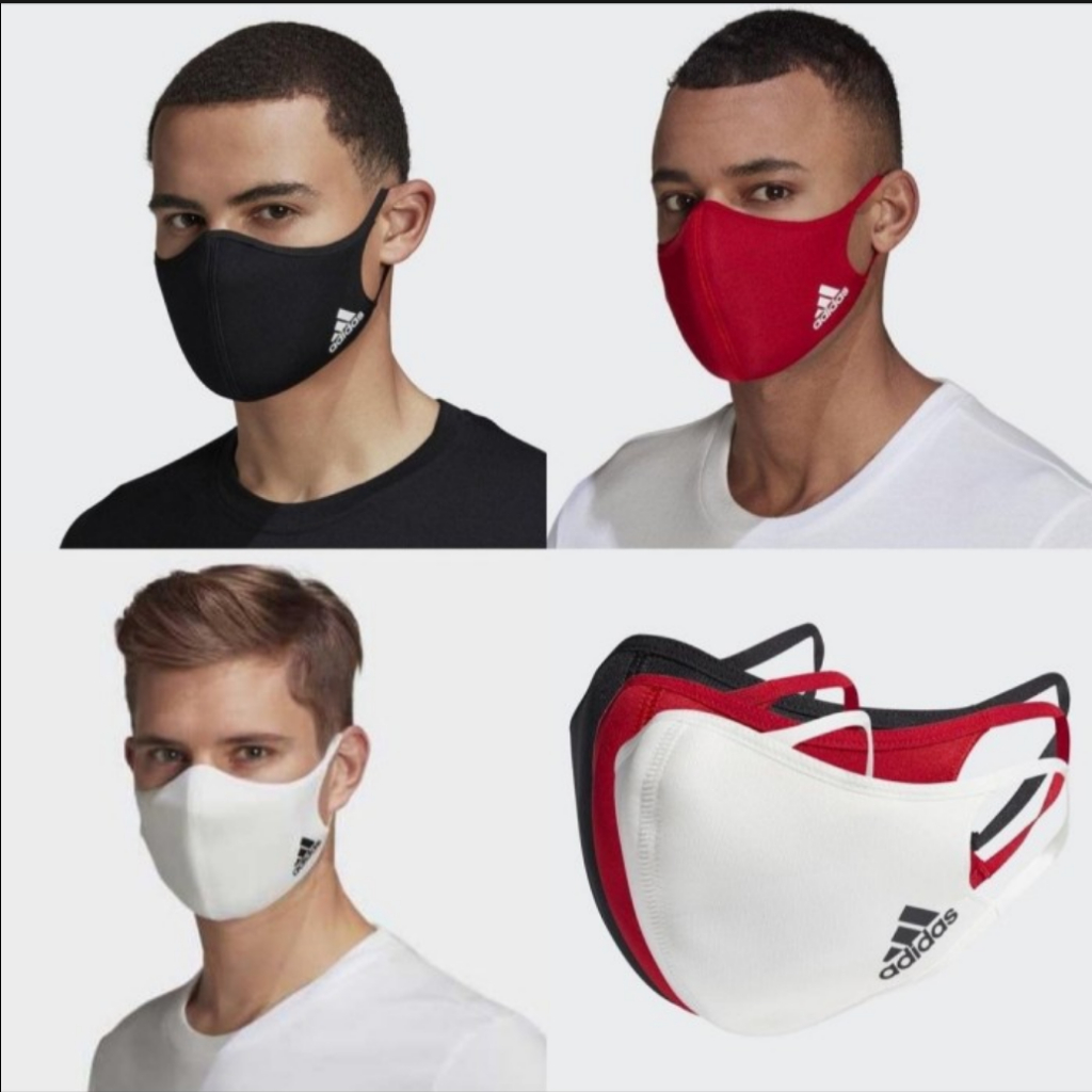 Masker Adidas Face Cover BOS Badge of Sport Pack isi 3 Original Mask