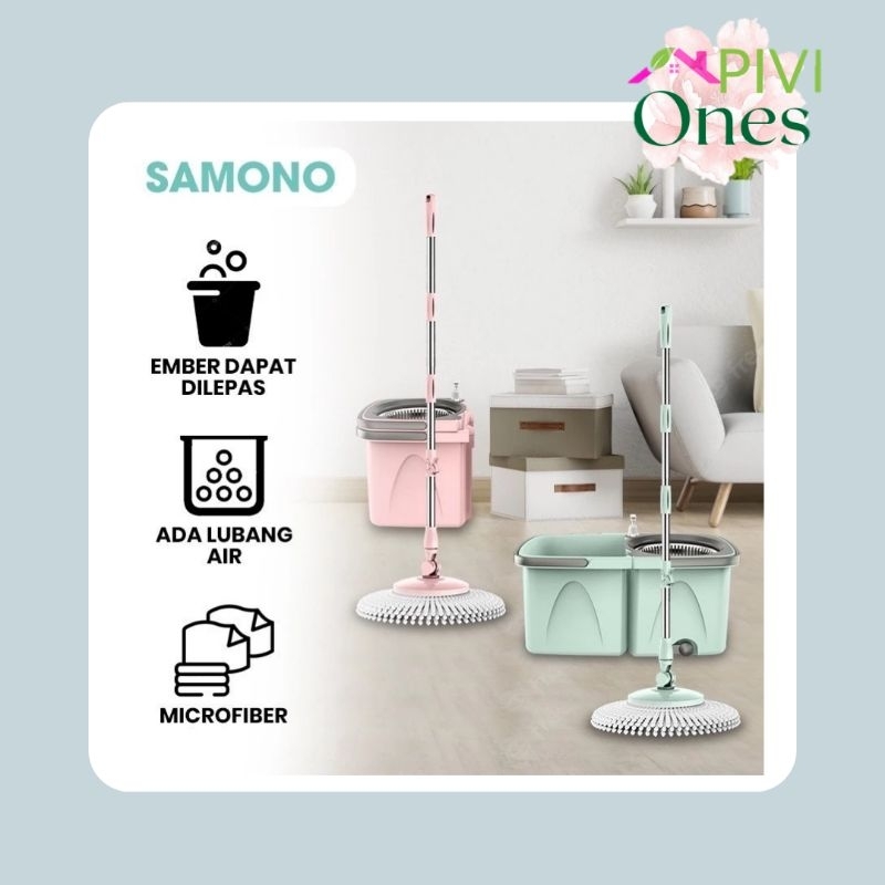 BONBOX BCT706 Samono Alat Pel Super Mop Kain Fiber Spin Mop 2 Ember