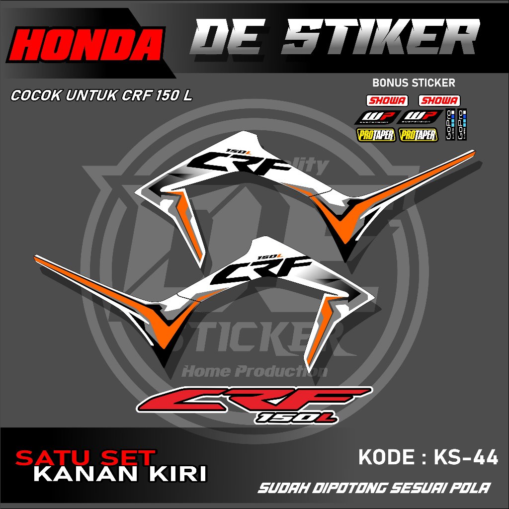 Striping Sticker Variasi aksesories Motor Honda CRF 150 L Stiker List Semi Full Body Original Free L