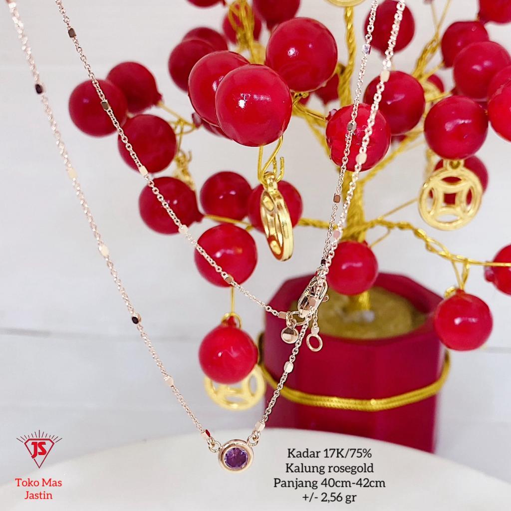 kalung fashion jedar rosegold kadar 17k/750