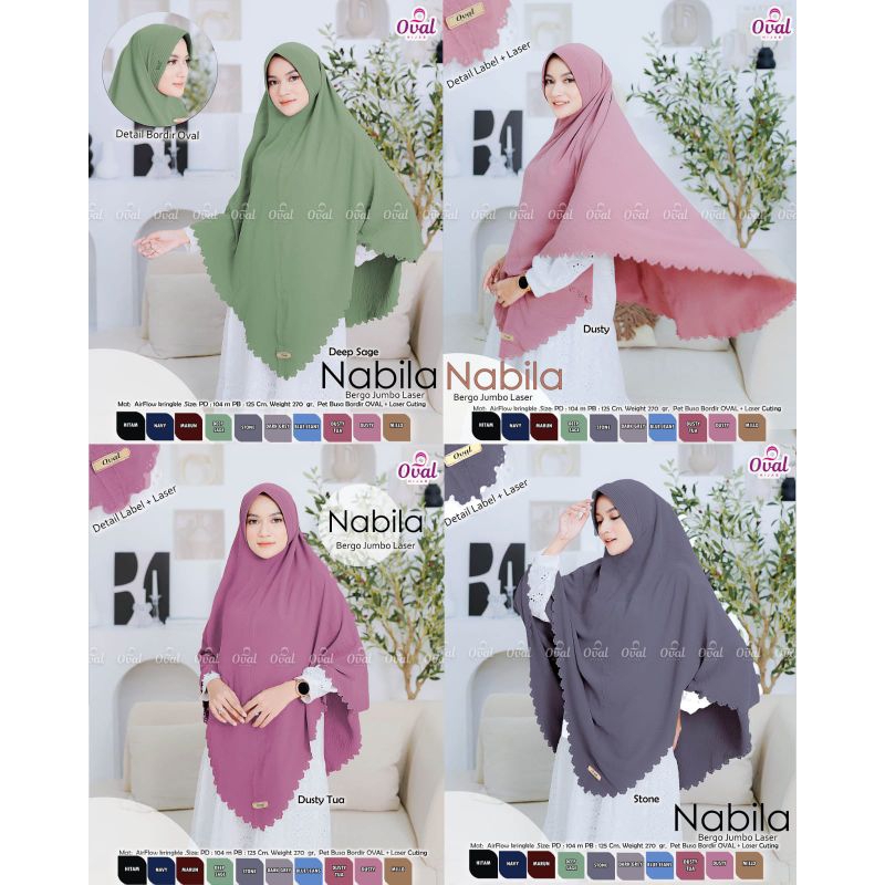 nabila bergo jumbo lasser