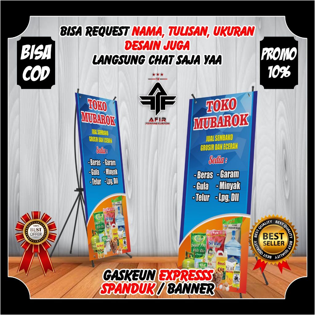 Spanduk Model Berdiri Warung Sembalo Banner Toko Sembako Spanduk Toko Sembako Kelontongan