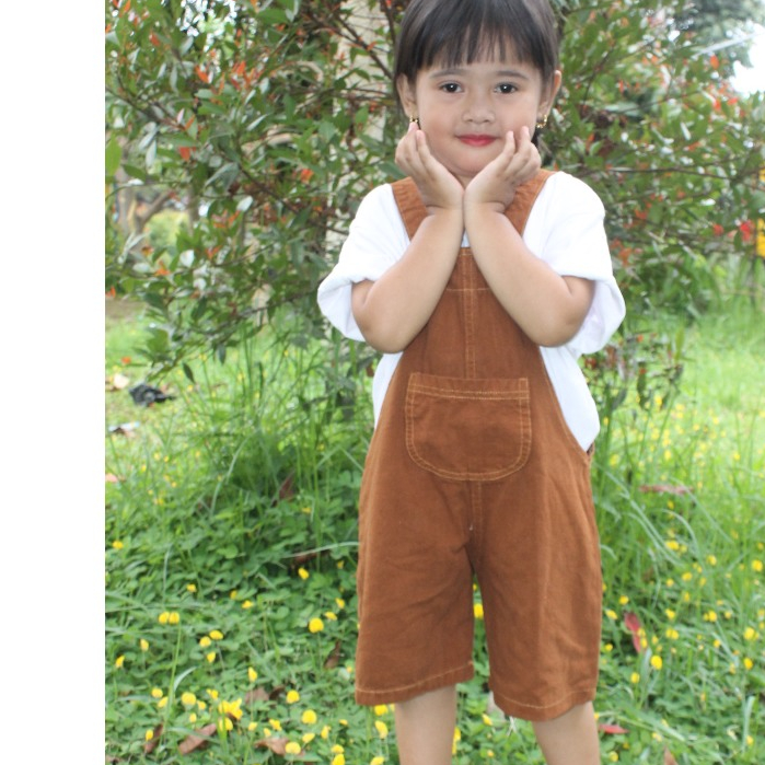 OVERALL CELANA PENDEK ANAK JEANS LAKI-LAKI/PEREMPUAN