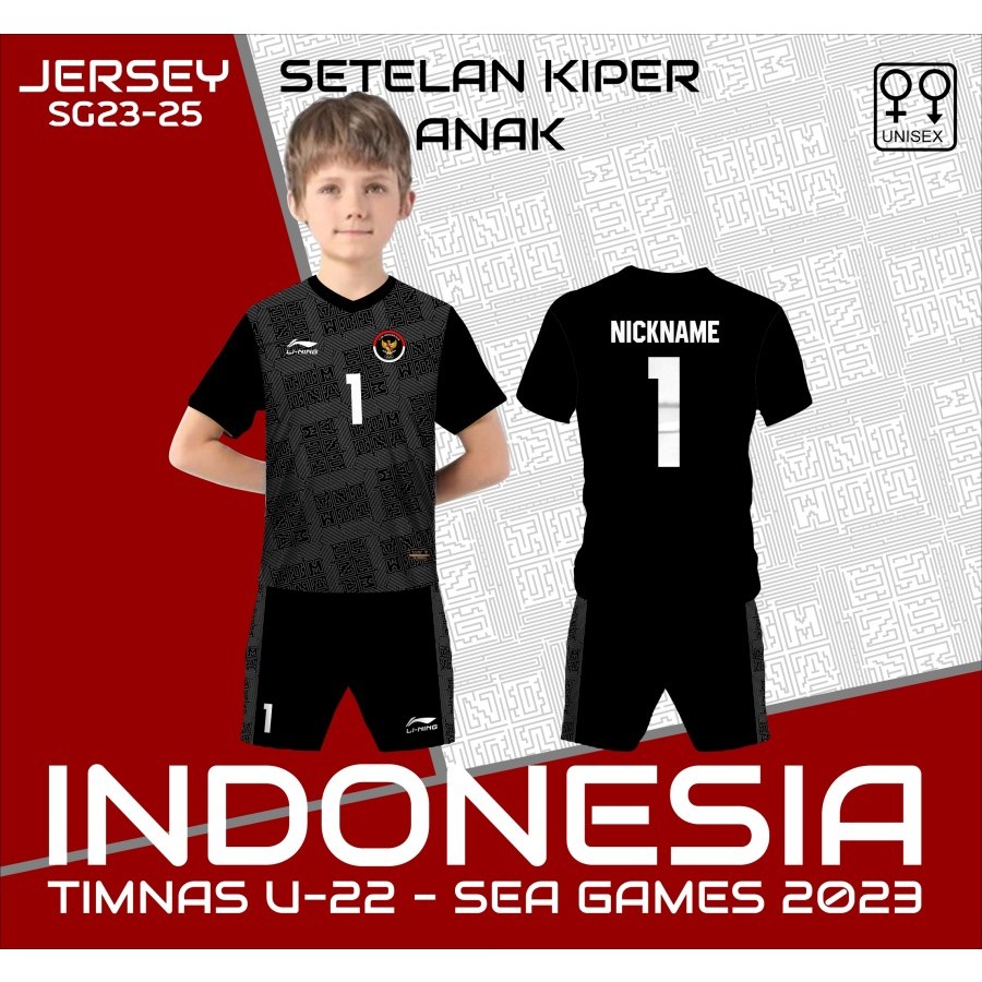Jersey kaos kiper timnas indonesia baju bola sea games 2023