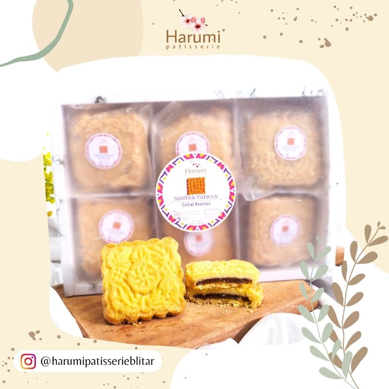 

Harumi Patisserie / Nastar Taiwan / Nastar Nanas Wysman Jumbo / Taiwanese Pineapple Cake / Pineapple Tart / Nastar Lumer (12 PCS FREE BOX)