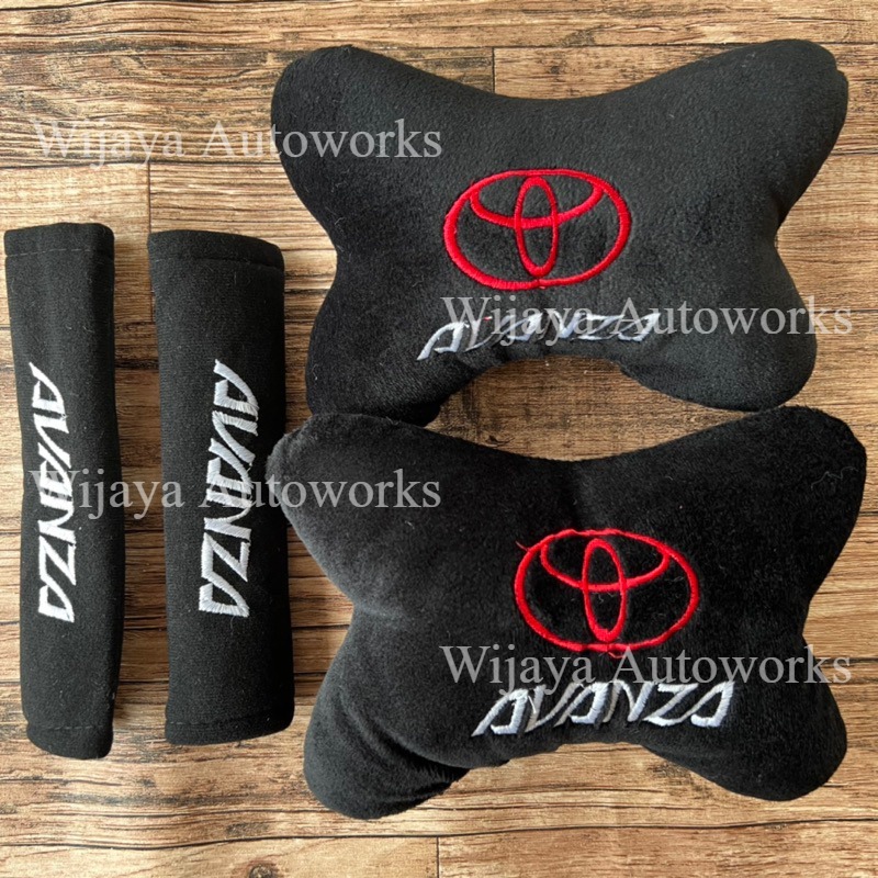 Bantal Mobil Avanza Bantal Leher Jok Mobil Cover Seatbelt Avanza