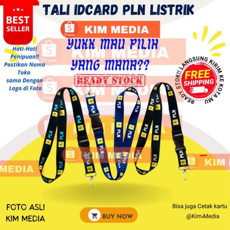 

Tali Idcard PLN HITAM ICONET ICONPLUS iCON+ Lanyard idcard PLN Printing Murah Satuan Eceran