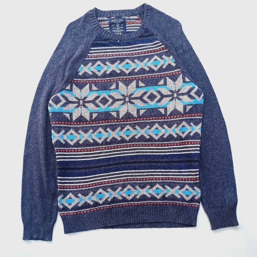 crewneck american eagle outffiters navajo knit sweater filson rrl