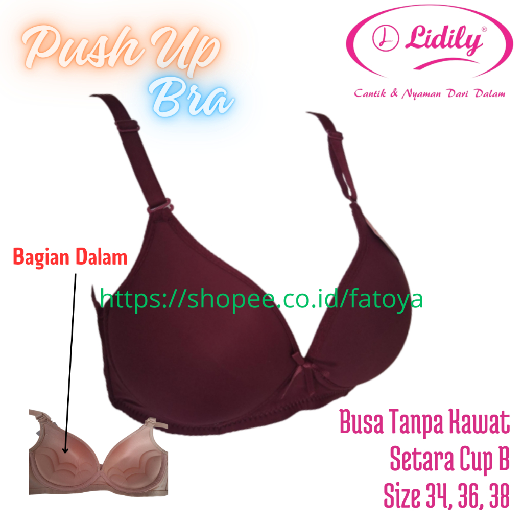 LYDYLY Bra BH Push Up Busa Tebal Tanpa Kawat