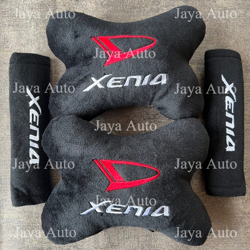 Bantal Mobil Xenia Bantal Leher Jok Mobil Cover Seatbelt Xenia