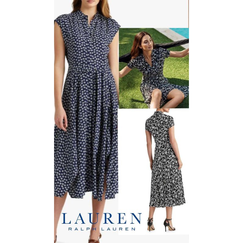 Ralph Lauren floral slit midi shirt dress NO BELT