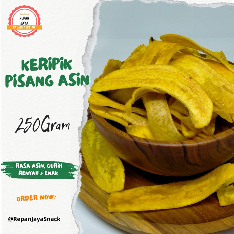 

Keripik Pisang Asin Crispy Gurih 250 Gram