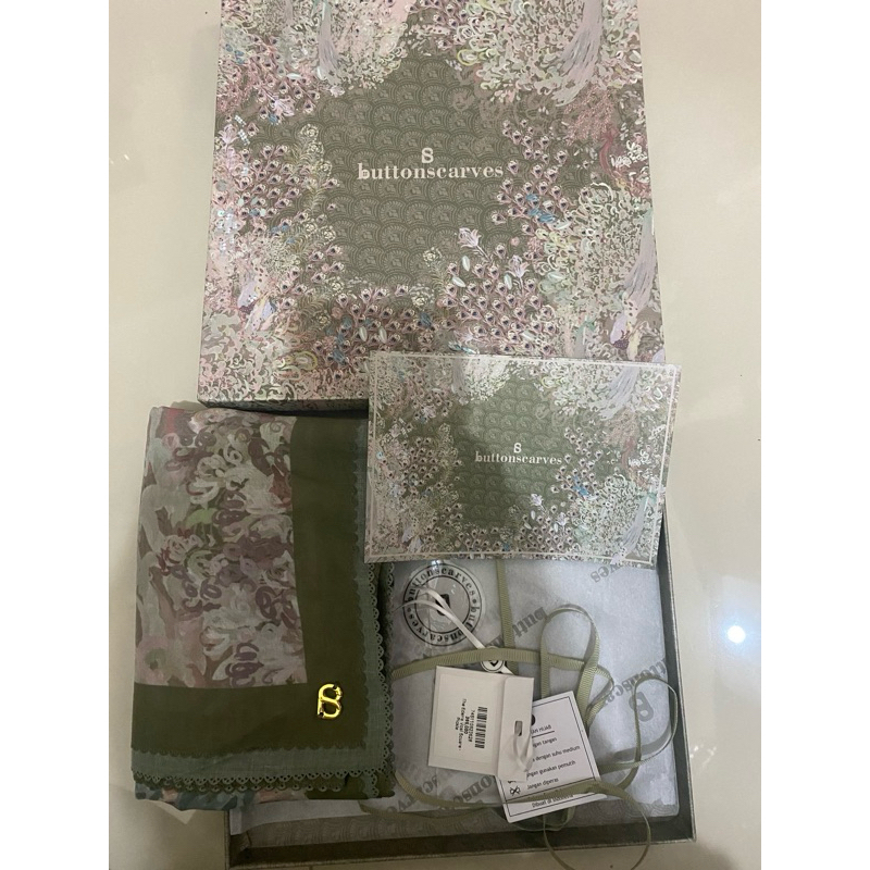 Jilbab Buttonscarves Ederra Series - Pickle Voal