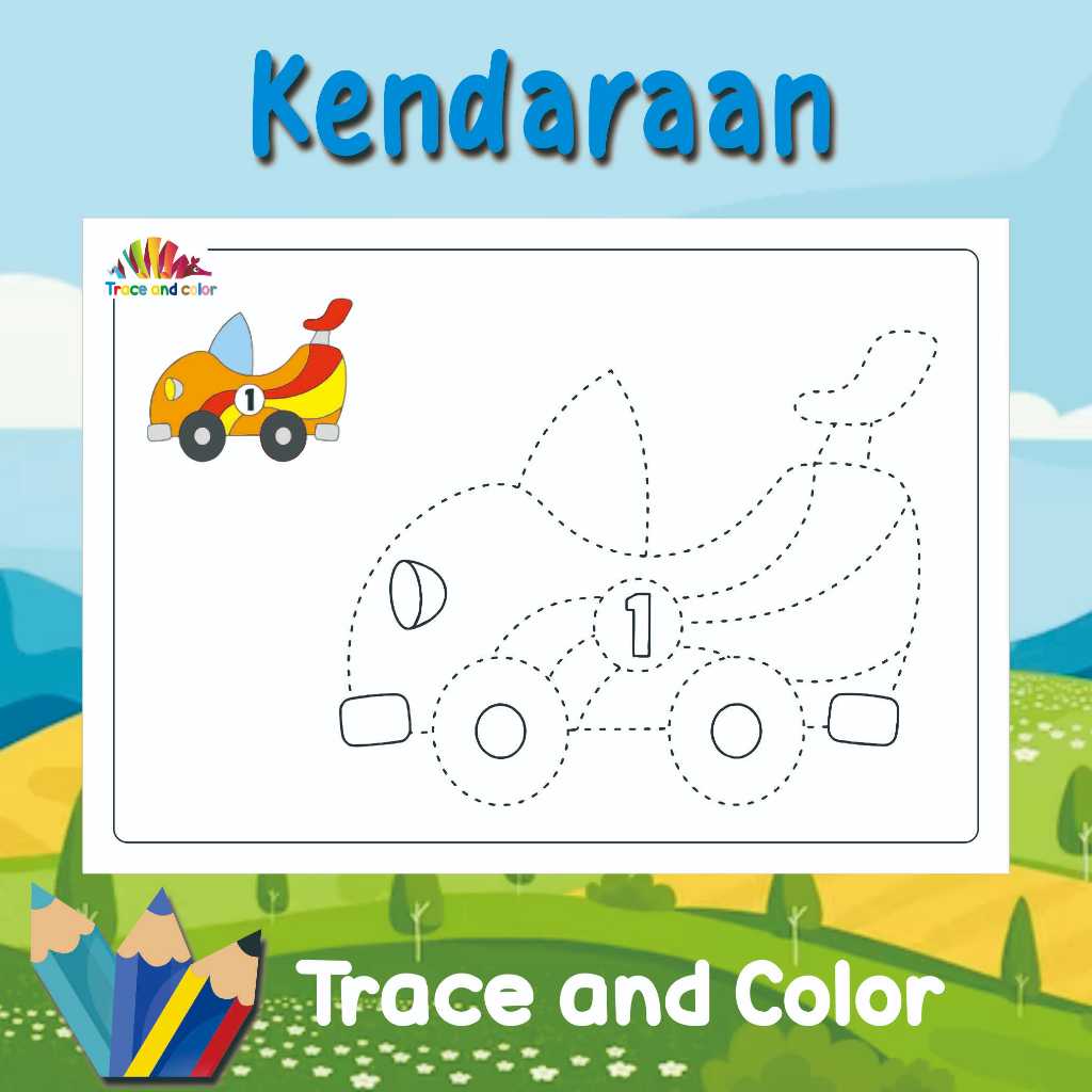 

MENGGAMBAR MENGIKUTI POLA/ TRACING /KERTAS MEWARNAI / COLORING / KERTAS GAMBAR / KENDARAAN / TRACE AND COLORING / A4