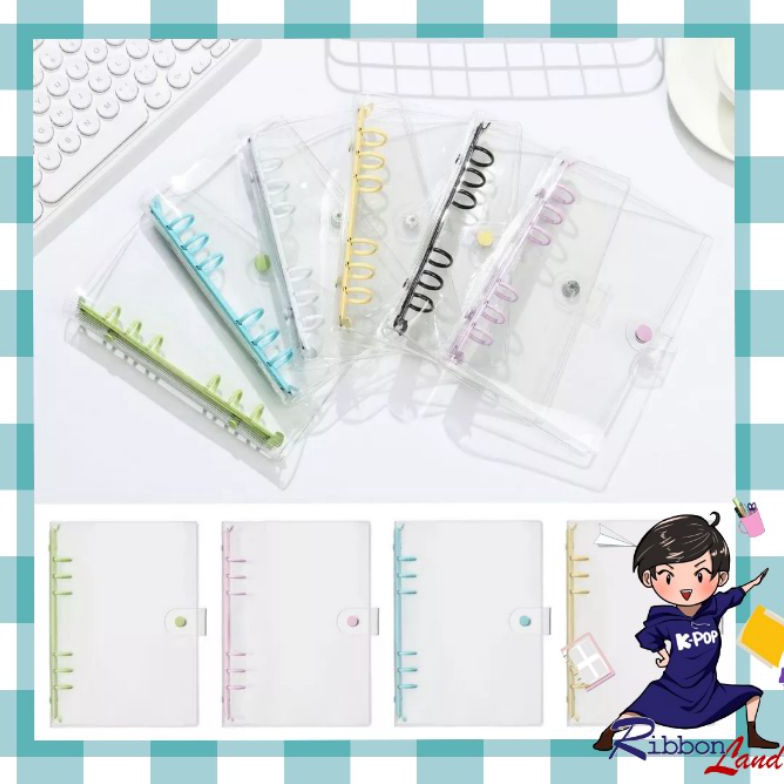

el Keren.. A5 A6 Binder Besi Warna Transparan 6 Ring B98