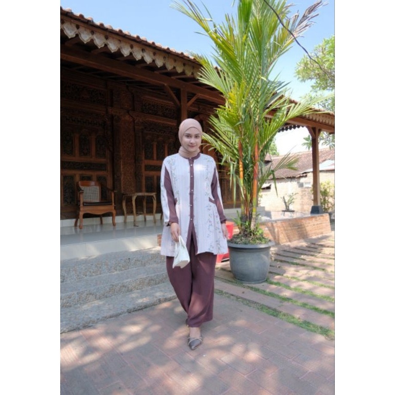 COD?? Asofa Khaira Setelan Pakaian One Set Atasan dan Celana 72