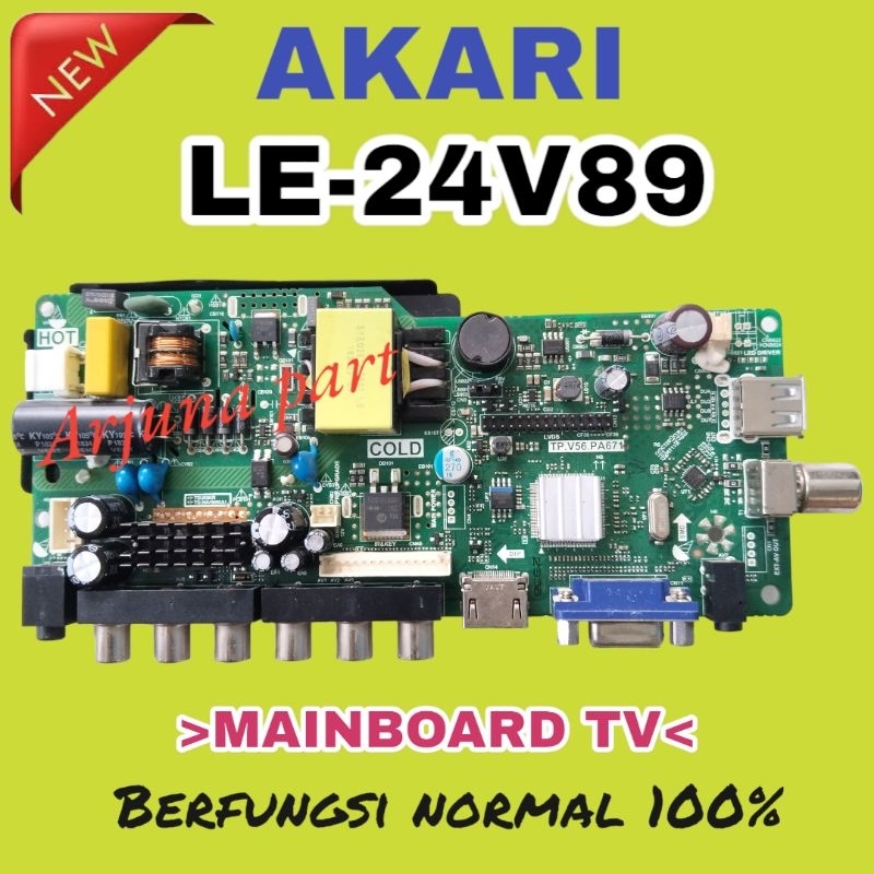 MAINBOARD TV AKARI LE-24V89 / MB TV AKARI LE-24V89 / MESIN TV AKARI LE-24V89 / MODUL TV AKARI LE-24V